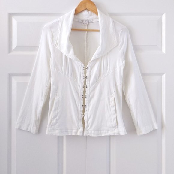 Transit Par-Such Jackets & Blazers - Transit Par-Such White Linen Jacket Blazer | 2
